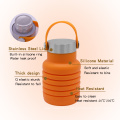 Botella de agua deportiva de silicona al aire libre plegable personalizada